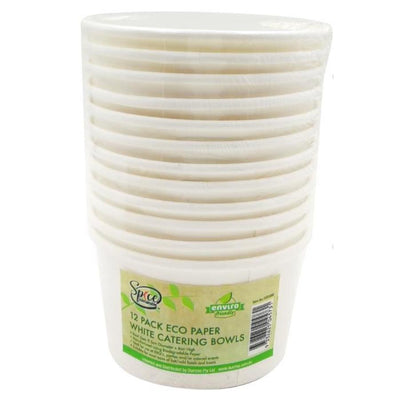 12pk White Catering Paper Cups 9.5x6cm