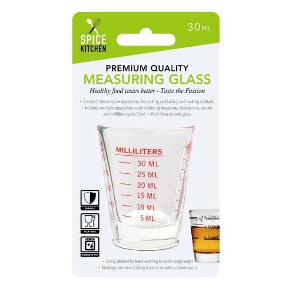 30ml Clear Shot Glass with Measuring Decal