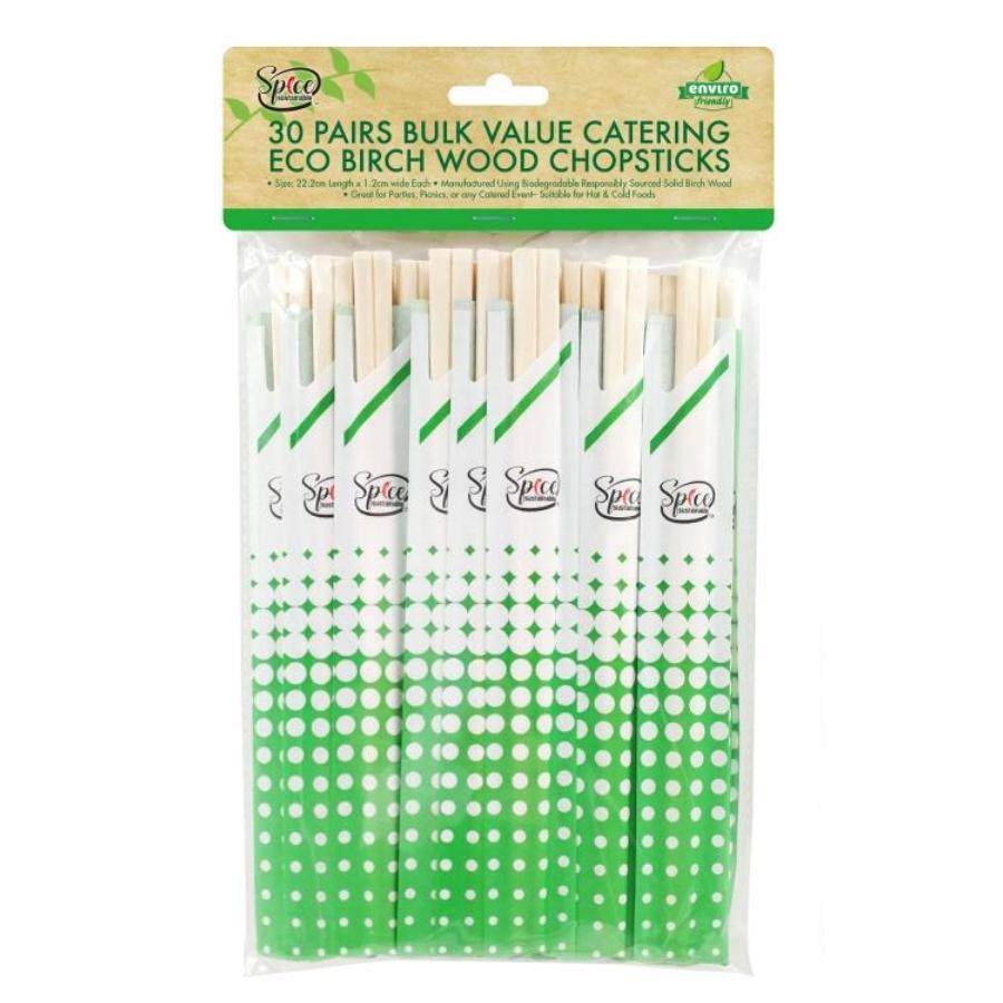 Eco Birch Wood Catering Chopsticks 30 pairs