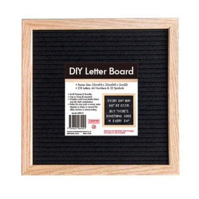 Letter Board Kit 25x25cm (210 Letters, 42 Numbers & 88 Symbols)