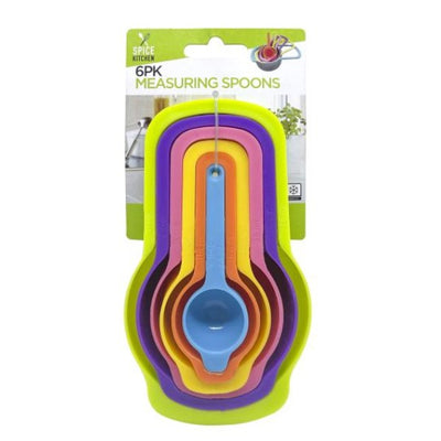 6pk Plastic Nested Measuring Spoons in Assorted Colour