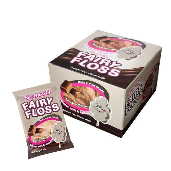 18pk Sweetworld Fairy Floss Chocolate 15g