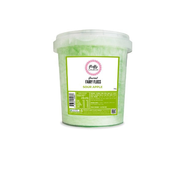 Fluffy Crunch Sour Apple Fairy Floss 50g