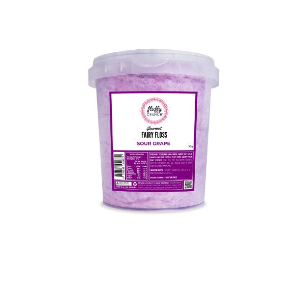 Fluffy Crunch Sour Grape Fairy Floss 50g