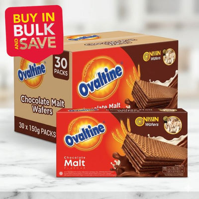 BULK 30pk Ovaltine Wafer Chocolate Malt 133g