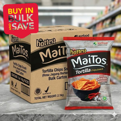 BULK 16pk Mr Hottest Tortilla Chili Chips Balado 140g