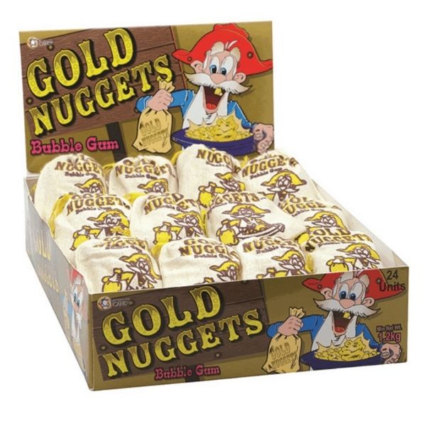 24pk Gold Nuggets Bubblegum 50g