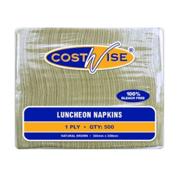 3000pk BULK of Napkin Lunch Kraftbrown 300X300mm