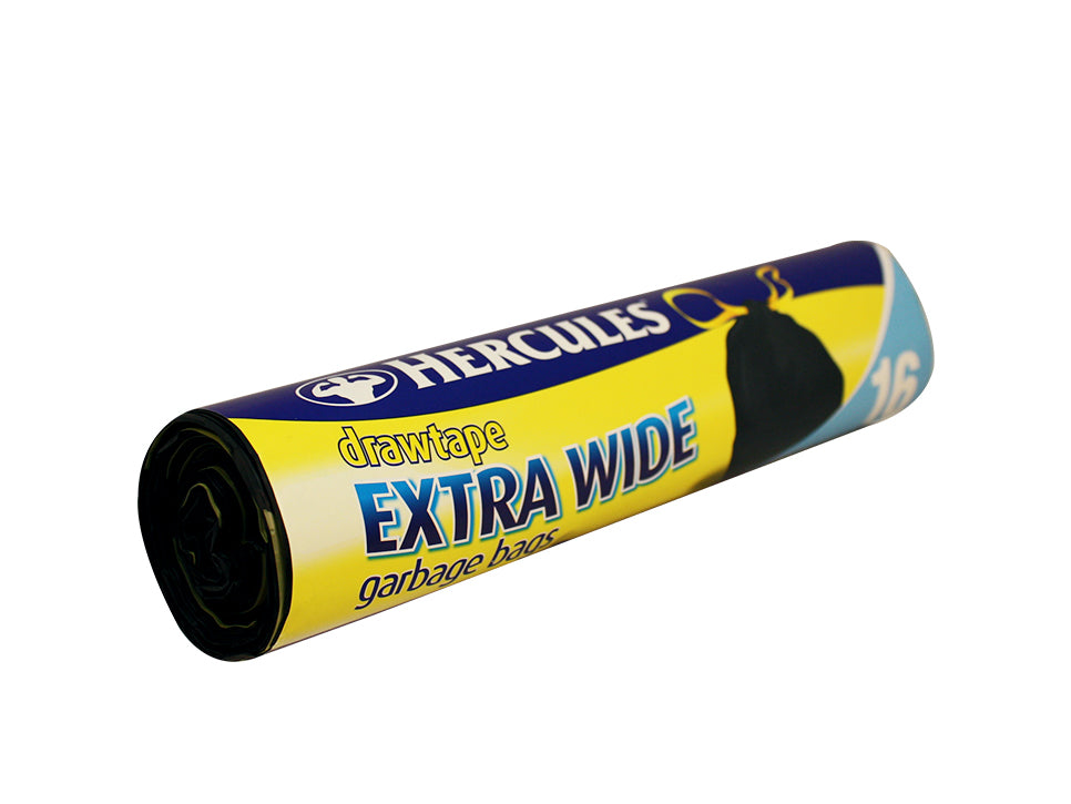 16pk Extra Wide Garbage Bags 56L