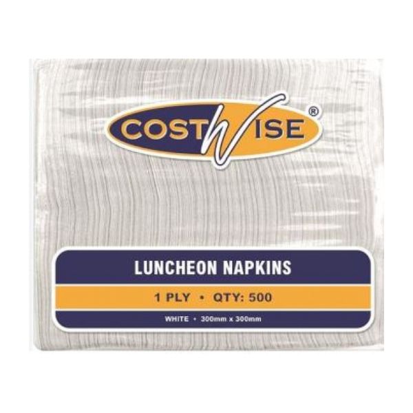 3000pk BULK of Napkin Lunch R/Fold White 300X300mm