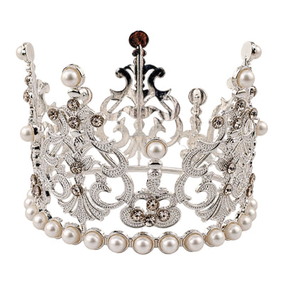 7.5cm Silver Crown Toppers by Iconic Cake Art