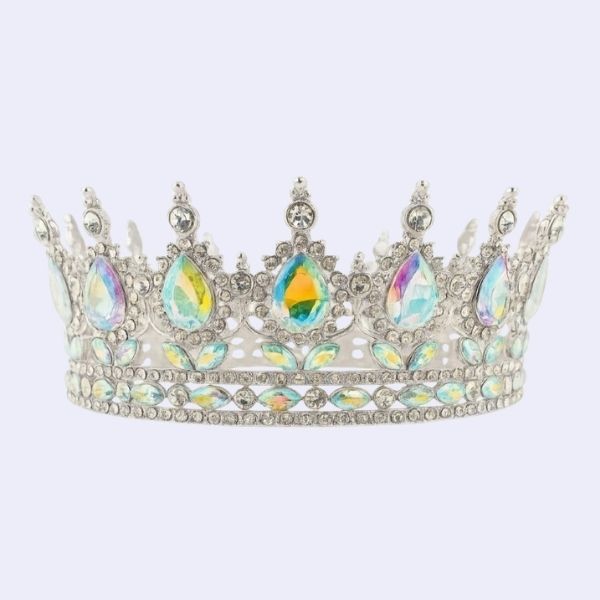 11.5cm Silver Crown Toppers by Iconic Cake Art