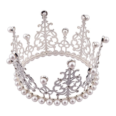 11.5cm Silver Crown Toppers by Iconic Cake Art