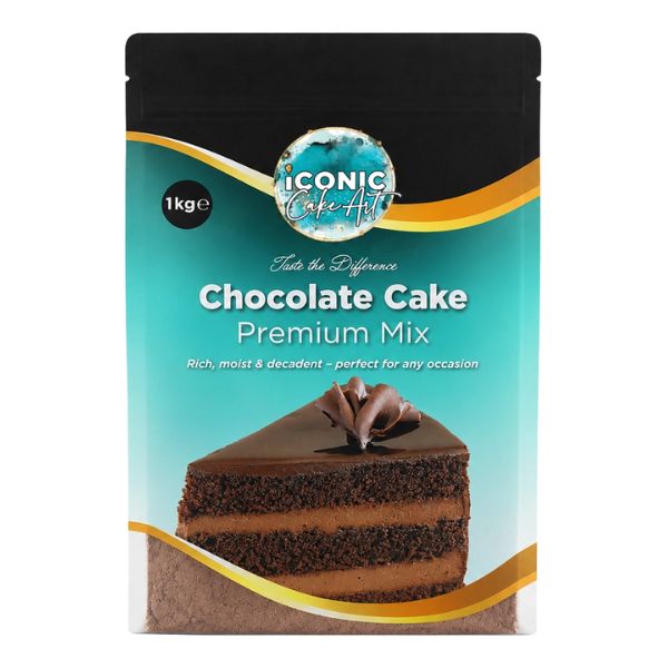 1kg Chocolate Cake Premium Mix by Iconic Cake Art
