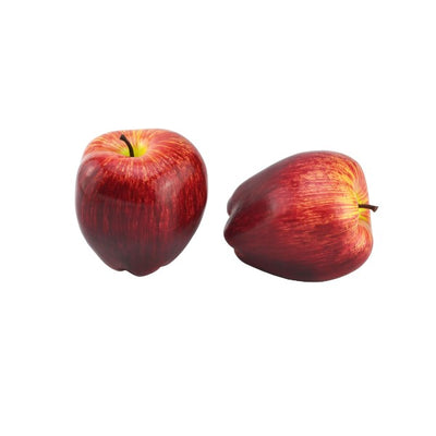 2pk Artificial Dark Red Apple Fruit
