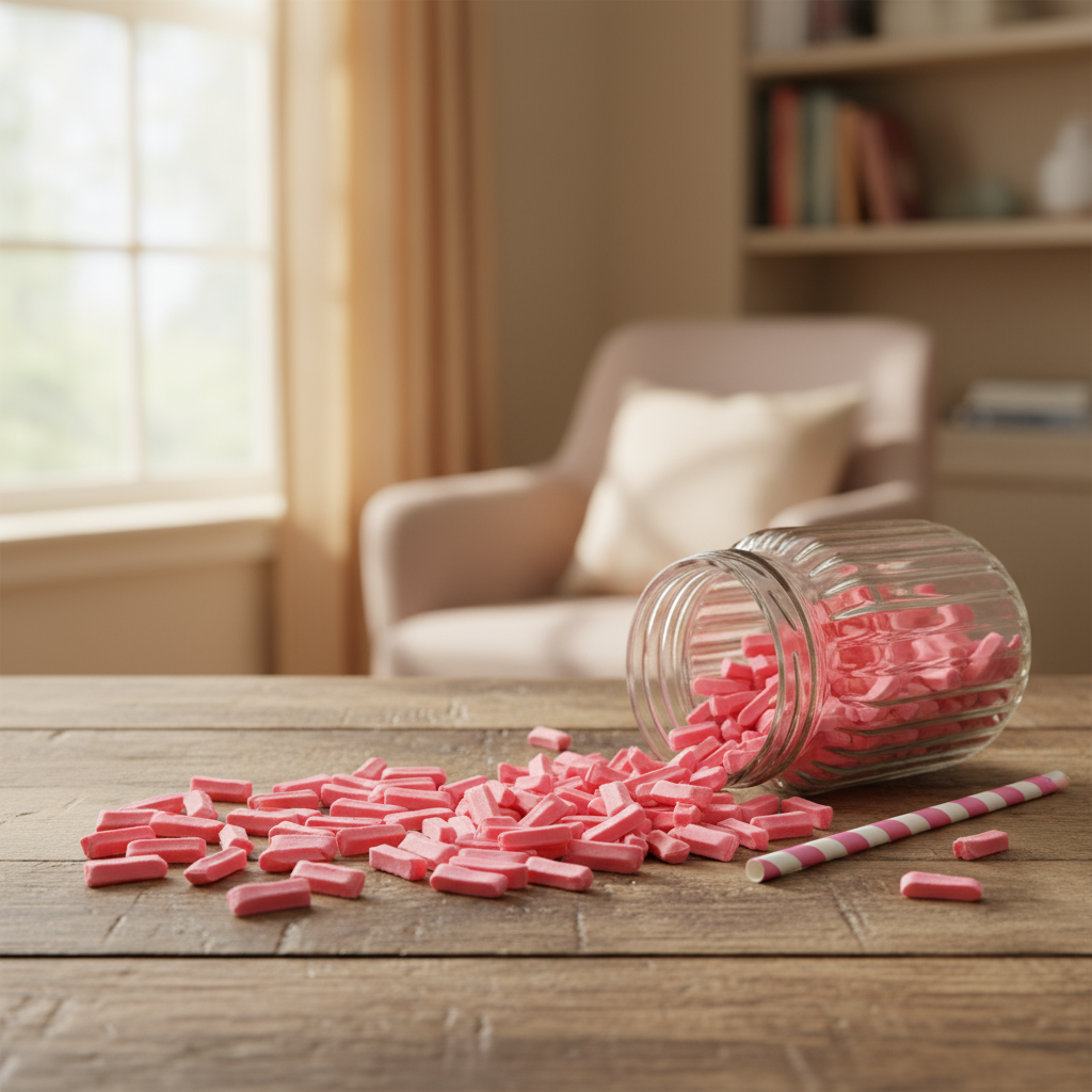 500g Raspberry Mini Fruit Sticks