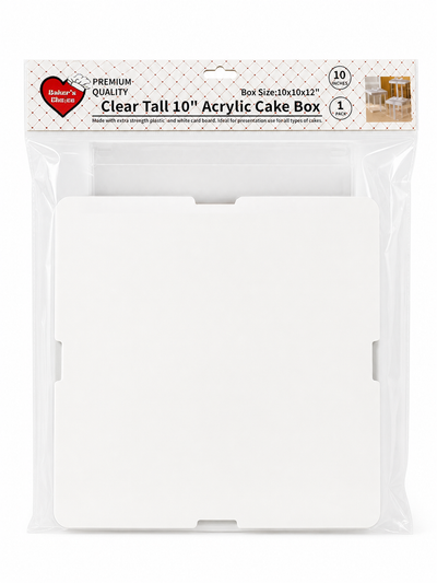 Clear Tall 10in Acrylic Cake Box (10x10x12in)