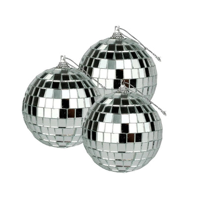 3pk 8cm Mirror Disco Balls