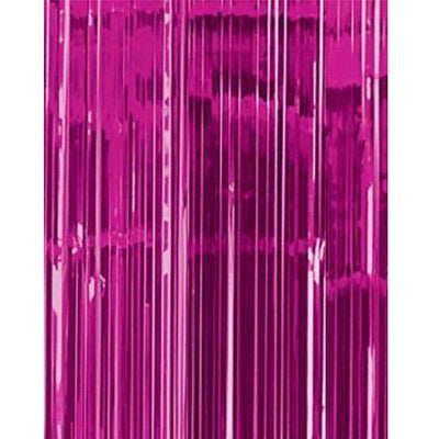 Pink Foil Tinsel Curtain Backdrop 200x100cm