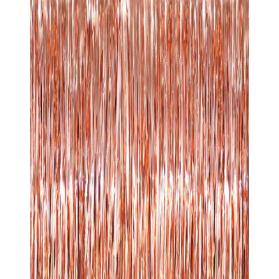 Rose Gold Foil Tinsel Curtain Backdrop 200x100cm