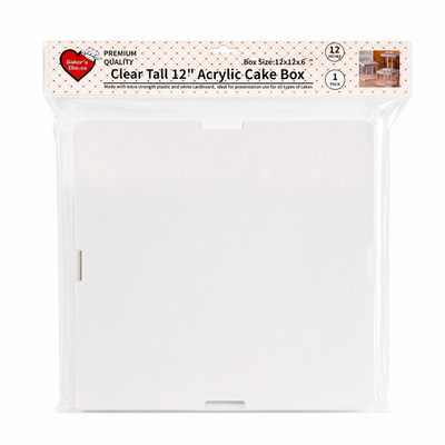 Clear 12in Acrylic Cake Box (12x12x6in)