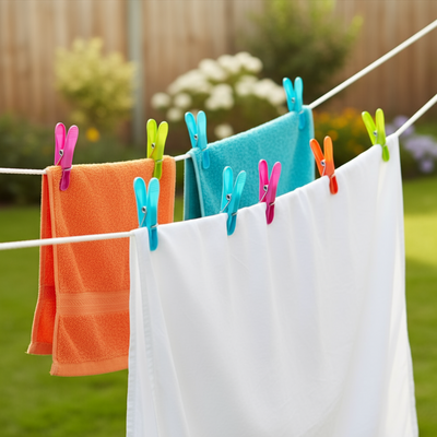 24pcs Colored Plastic Clothes Pegs (Curved)