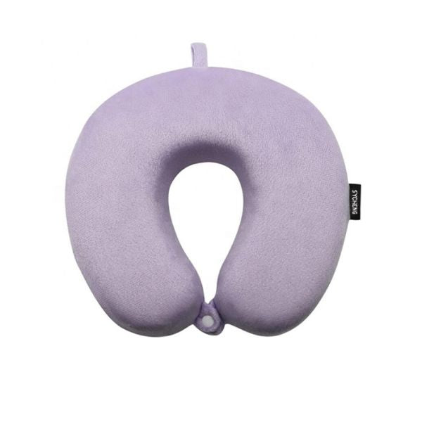 Memory Foam Travel Neck Pillow (Black or Grey)