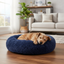 Calming Donut Bed 90x90x19cm (Navy)