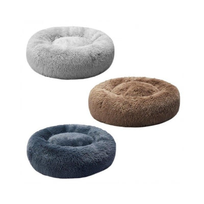 Large Calming Donut Pet Bed 90x90x19cm (Navy, Tan or Grey, chosen at random)