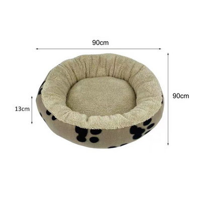 Large Beige Donut Dog Bed 90cm