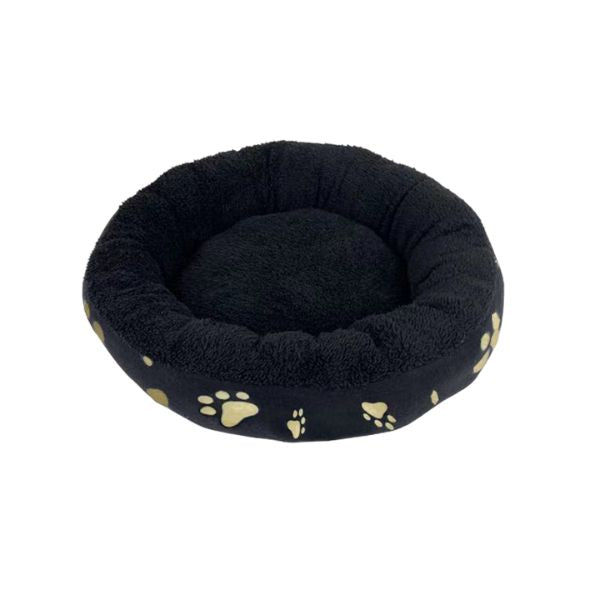 Large Black Donut Dog Bed 90cm