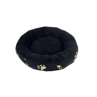 Medium Black Donut Dog Bed 70cm