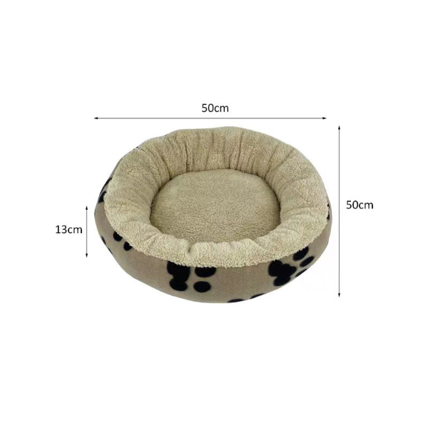 Small Beige Donut Dog Bed 50cm