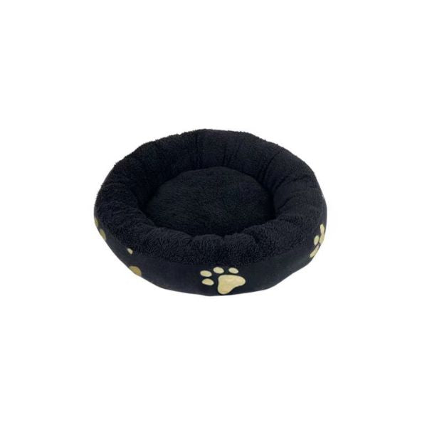 Small Black Donut Dog Bed 50cm