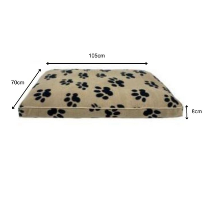 Large Beige Polar Fleece Rectangular Pet Mat 105x70x8cm