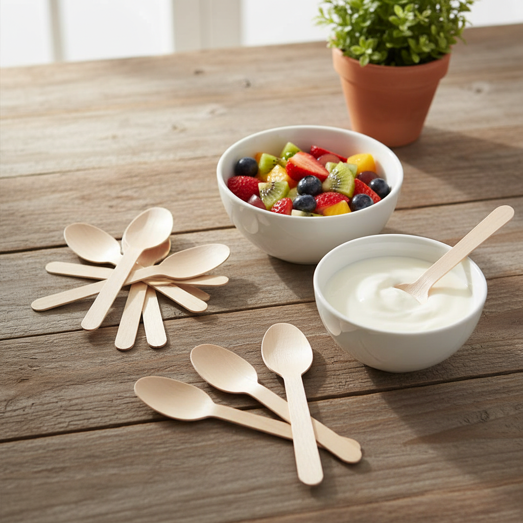 100pk Wooden Spoons 16cm (A-Grade)