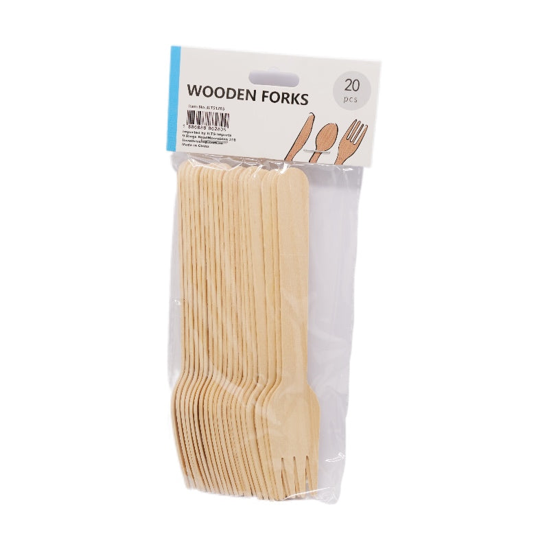 Fork wooden 20pk 16cm  A Grade