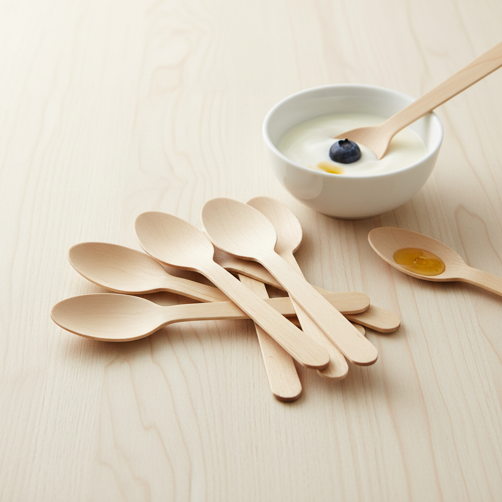Spoon Wooden 20pk 16cm A Grade