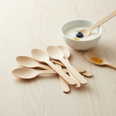 Spoon Wooden 20pk 16cm A Grade
