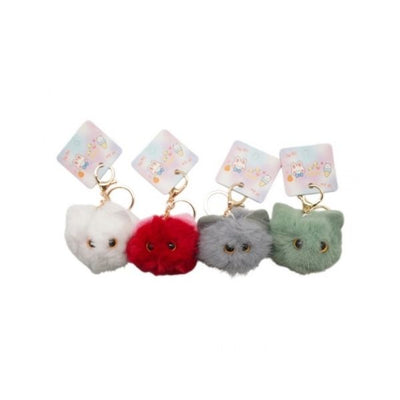 6cm Fluffy Animal Keyring