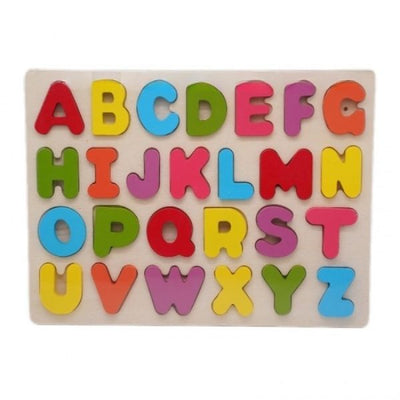 Wooden Alphabet Puzzle Board for Toddlers