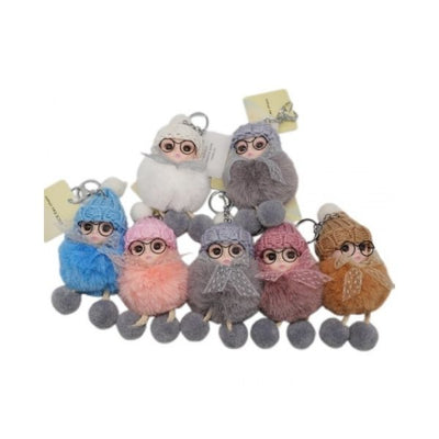 8cm Girl with Hat Keyring