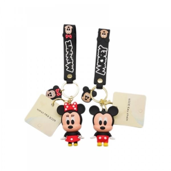 Assorted Mickey & Minnie Mouse Keyring 6cm