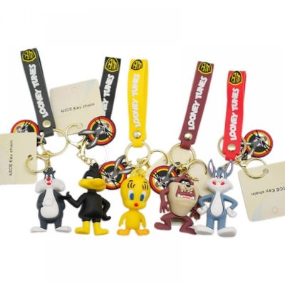 Assorted Cute Looney Tunes Keyring 6cm