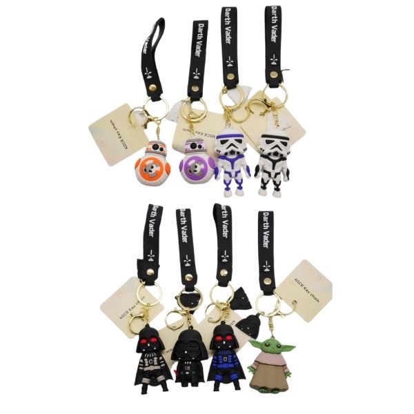 Assorted Star Wars Assorted Character Keyring 6cm