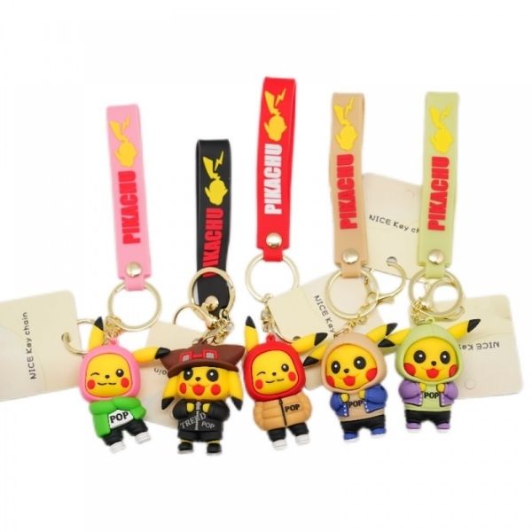 Assorted Pikachu Keyring 6cm