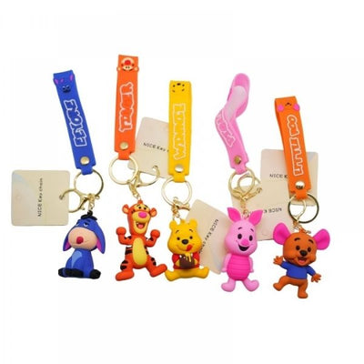 Assorted Winnie the Pooh & Friends Keyring 6cm