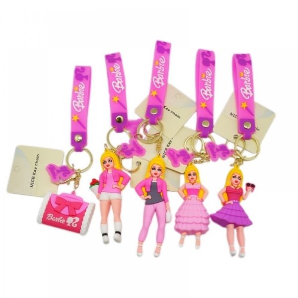 Assorted Barbies Keyring 6cm