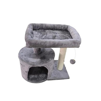 Purrfect Multi Level Cat Scratching Pole 49x28x49cm (Grey or Brown)