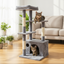 Purrfect Multi Level Cat Scratching Pole 45x45x102cm (Grey or Brown)